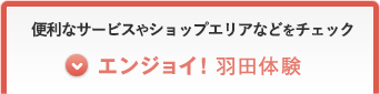 便利なサービスやショップエリアなどをチェック エンジョイ！羽田体験